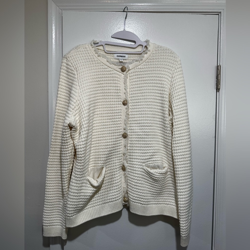 Express Cream Cardigan XL